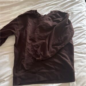 lululemon athletica Dark Brown Crew Neck Sweater